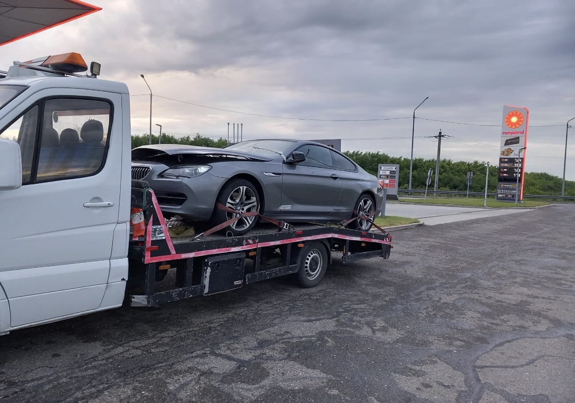 Tractare BMW pe platforma auto langa Constanta - transport A2/A4